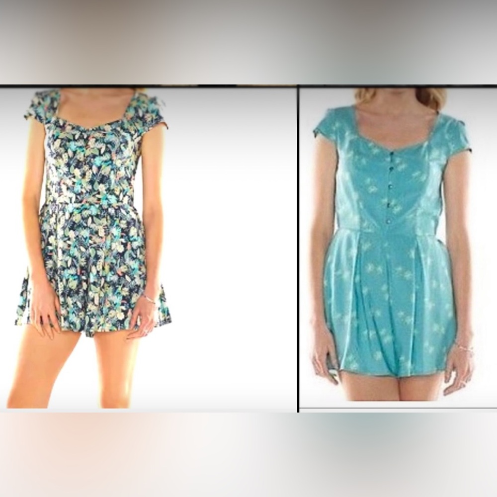Lauren Conrad Tropical/Palm Tree Romper Bundle